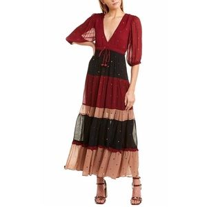 Farm Rio Mixed Dot Maxi Dress XS